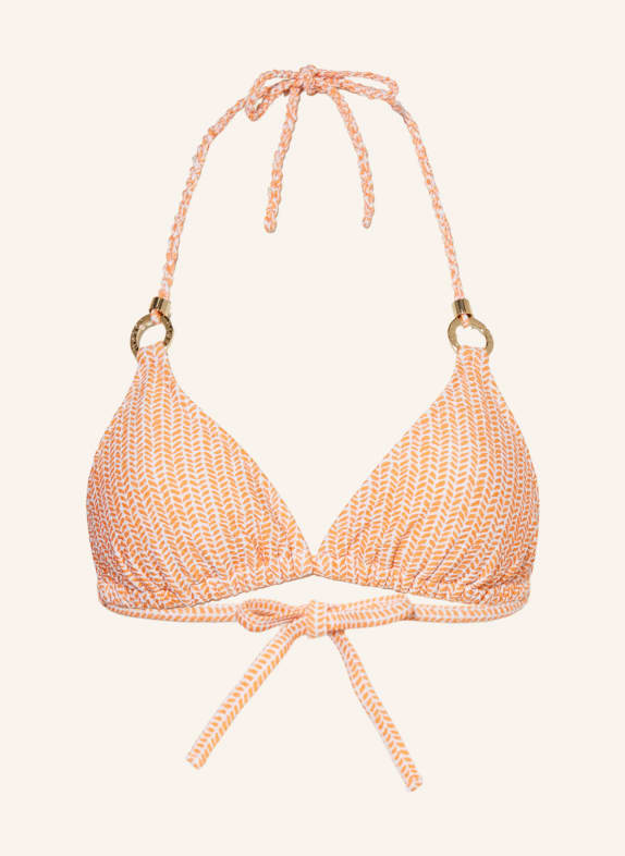 heidi klein Triangel-Bikini-Top WALDORF WINDS ORANGE/ ECRU