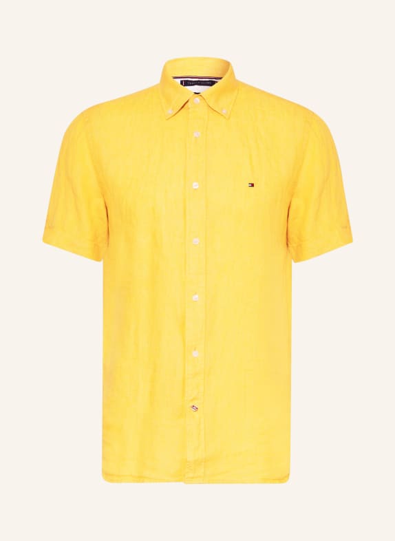 TOMMY HILFIGER Kurzarm-Hemd Regular Fit aus Leinen