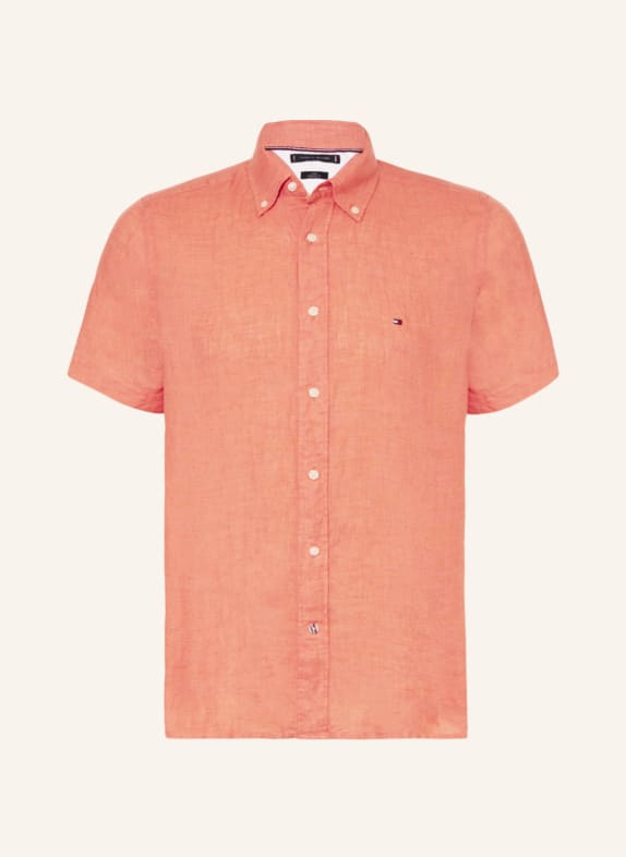 TOMMY HILFIGER Kurzarm-Hemd Regular Fit aus Leinen