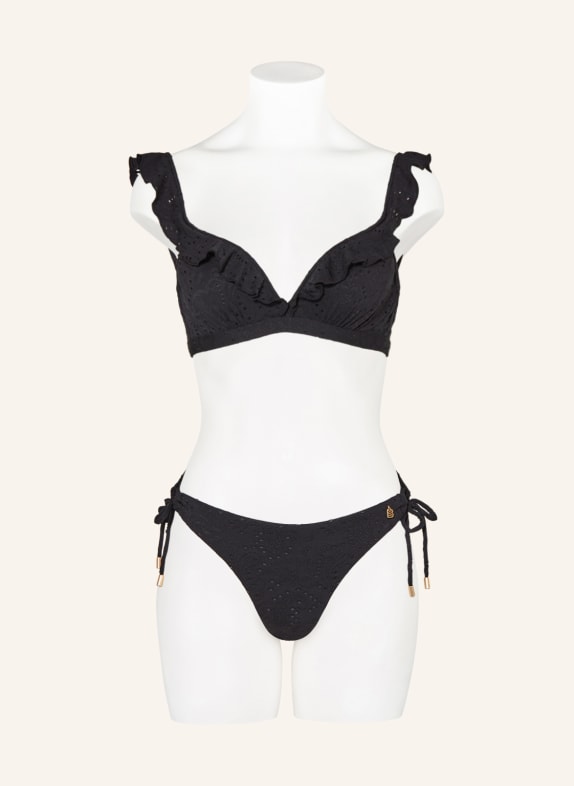BEACHLIFE Triangel-Bikini-Hose BLACK EMBROIDERY