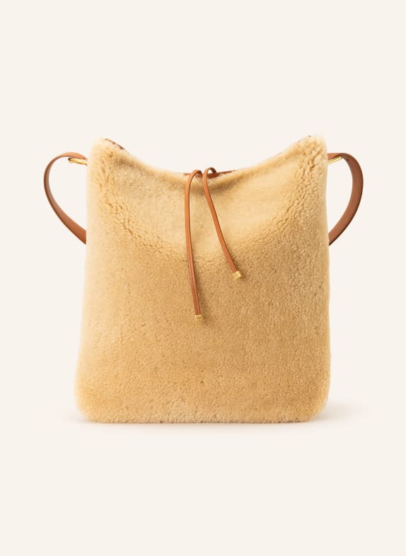 SAINT LAURENT Hobo-Bag mit Pouch CREME/ BRAUN