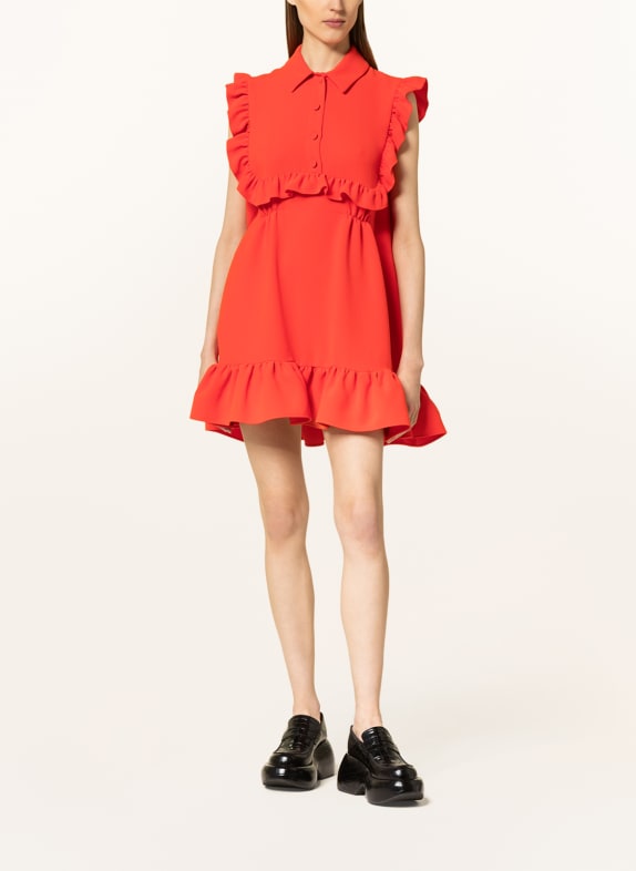 SPORTMAX Dress FERITO with ruffles RED