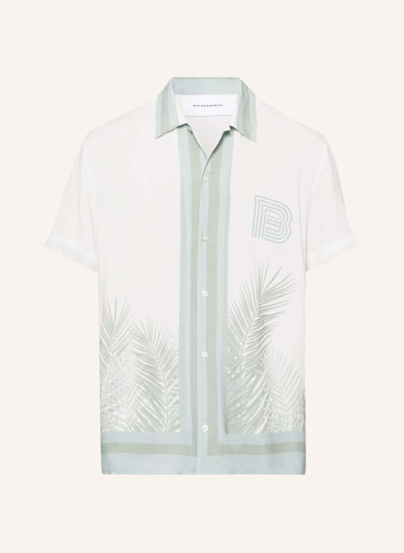 BALDESSARINI Short sleeve shirt comfort fit WHITE/ LIGHT GREEN