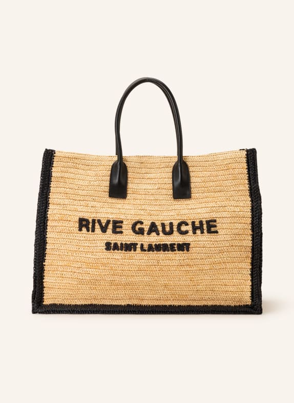SAINT LAURENT Shopper RIVE GAUCHE SCHWARZ/ WEISS