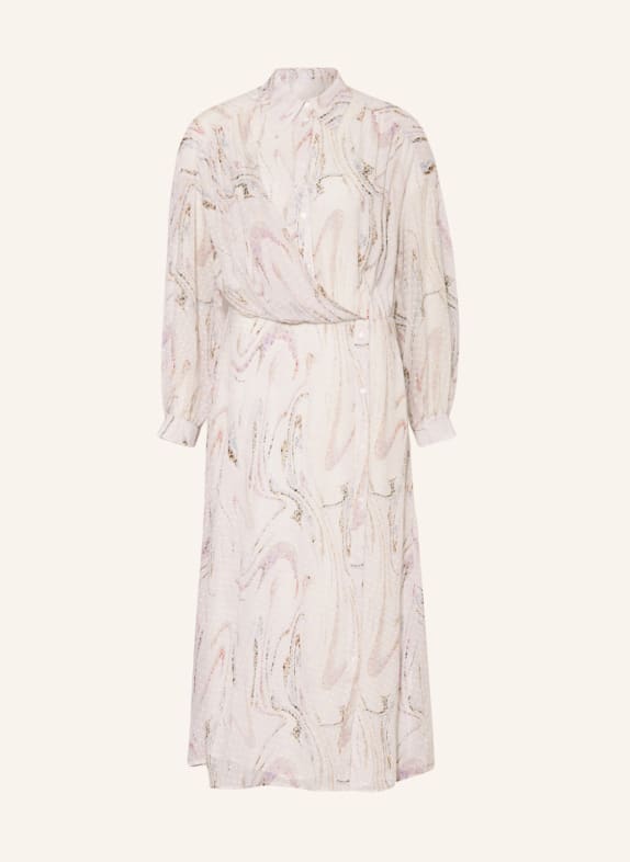 Lala Berlin Shirt dress DIJAN made of silk WHITE/ LIGHT BLUE/ LIGHT PURPLE