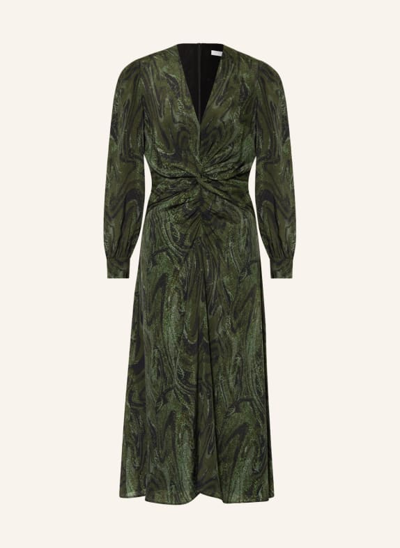 Lala Berlin Dress DOLLYNE with silk BLACK/ GREEN/ DARK GREEN