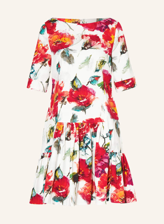 TALBOT RUNHOF Piqué-Kleid WEISS/ ROT/ GRÜN