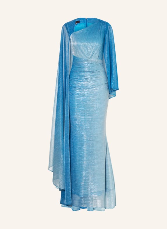 TALBOT RUNHOF Evening dress with glitter thread LIGHT BLUE/ BLUE