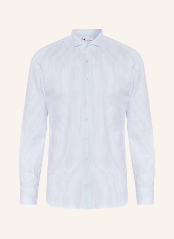 DOPPIAA Shirt AALASSIO extra slim fit TURQUOISE/ WHITE