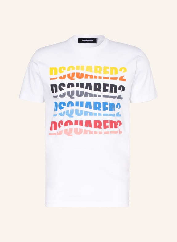 DSQUARED2 T-Shirt WEISS/ ORANGE/ ROT