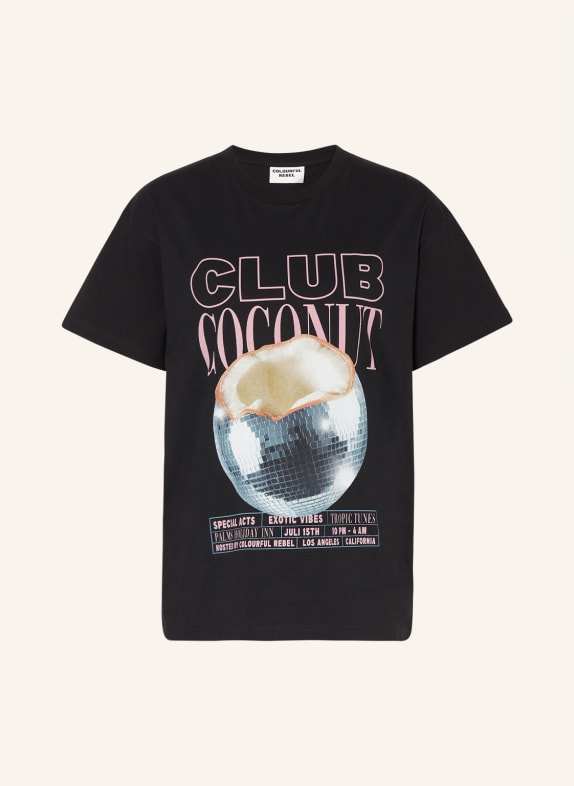 COLOURFUL REBEL T-shirt CLUB COCONUT CZARNY