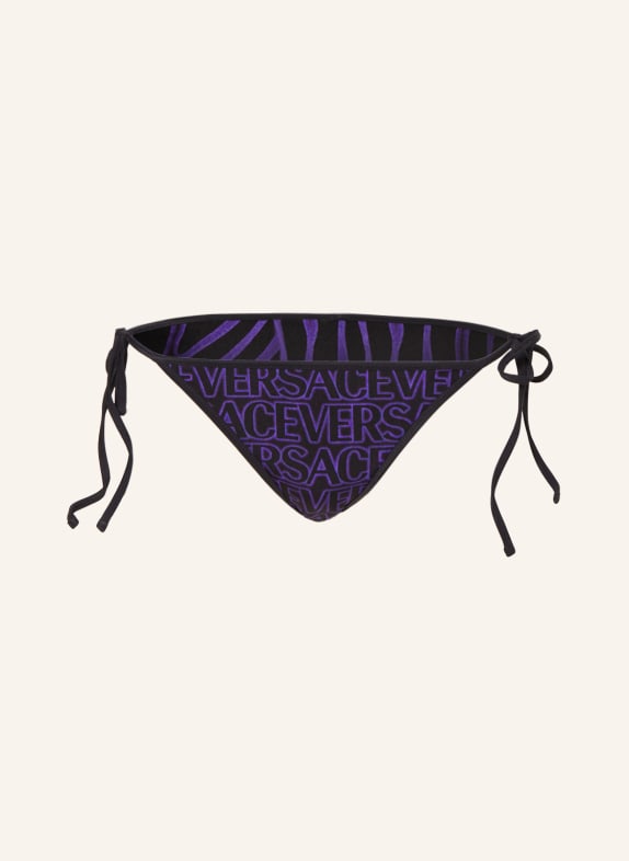 VERSACE Reversible triangle bikini bottoms BLACK/ PURPLE