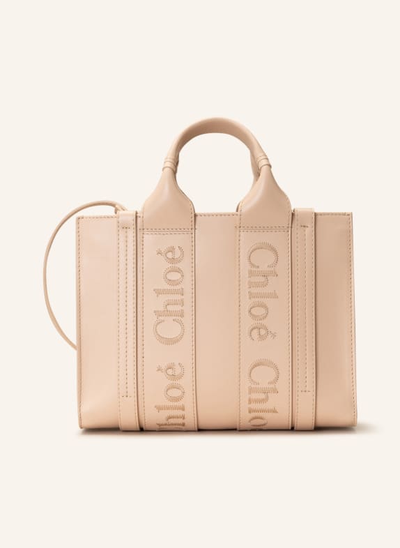Chloé Shopper WOODY SMALL CEMENT PINK
