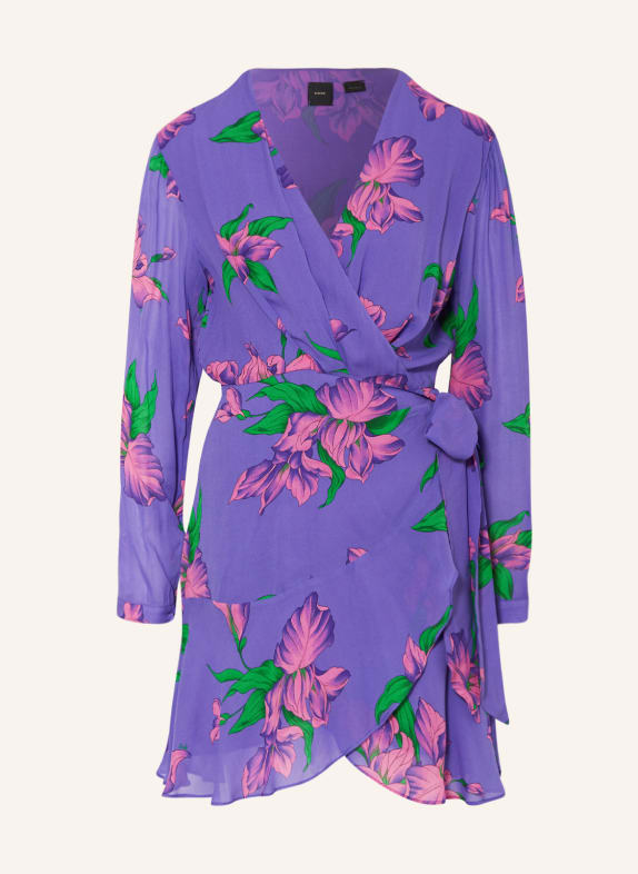 PINKO Wrap dress ASSILLANTE PURPLE/ PINK/ GREEN