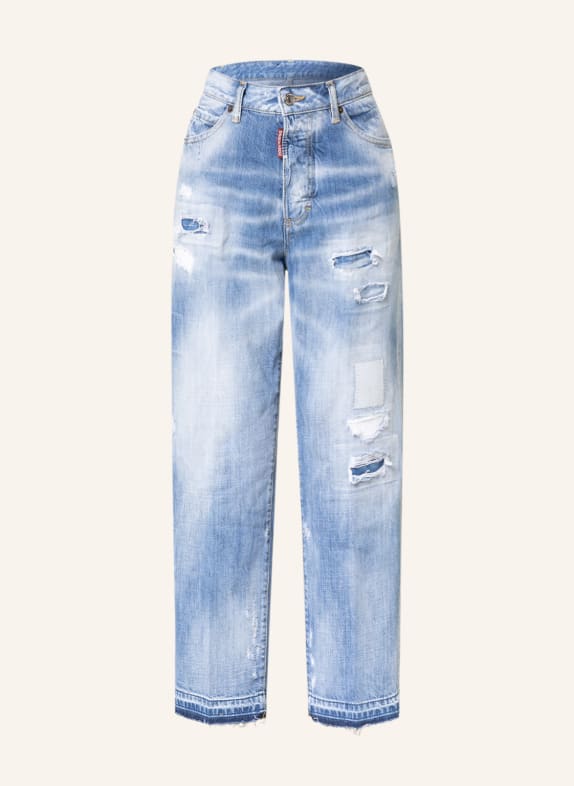 DSQUARED2 Destroyed Jeans BOSTON JEAN 470 BLUE NAVY