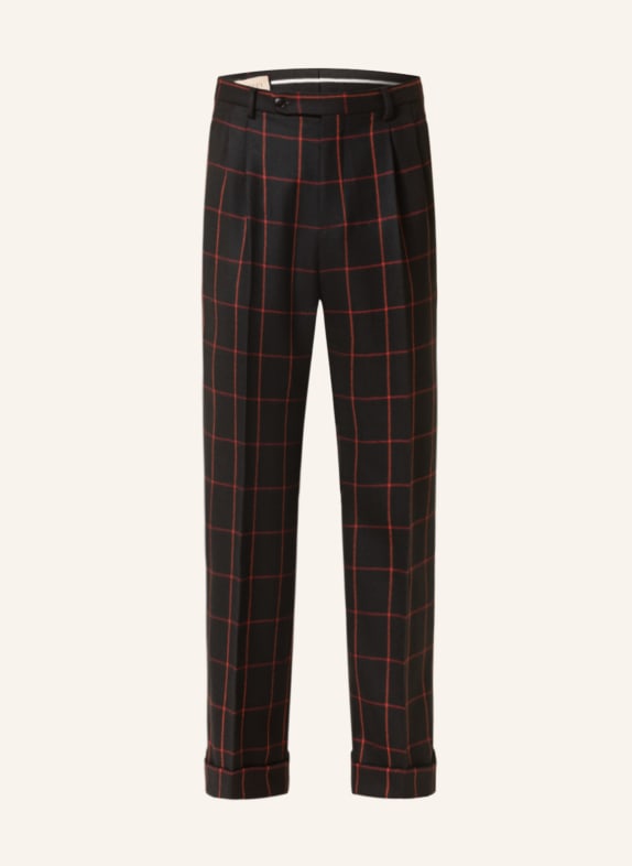 GUCCI Suit trousers regular fit 1072 BLACK/RED/MC