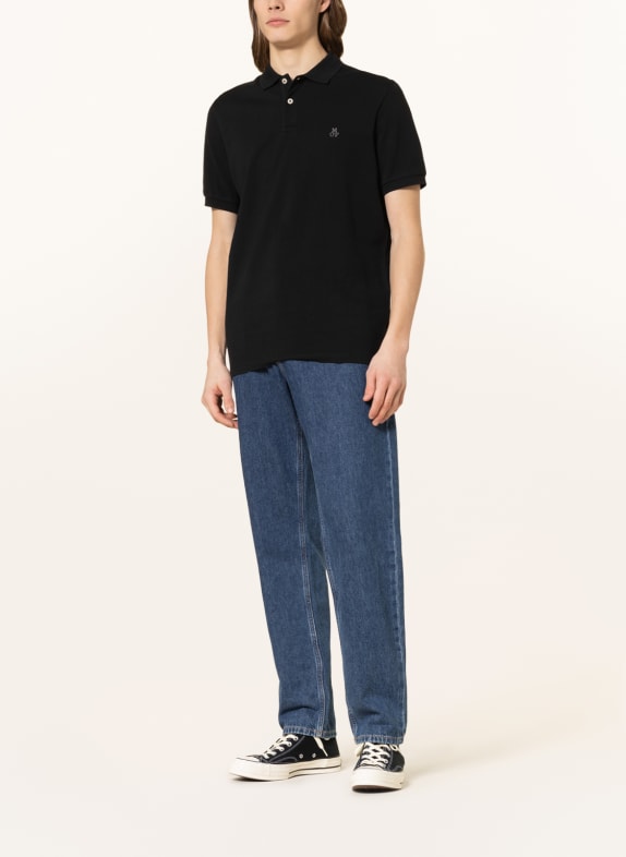 Marc O'Polo Piqué poloshirt Regular Fit ZWART