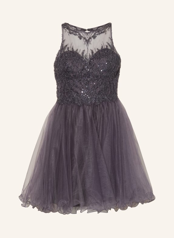 LAONA Cocktail dress with beads and sequins DARK GRAY