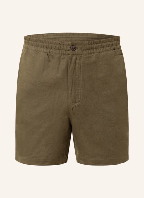 POLO RALPH LAUREN Szorty z dodatkiem lnu KHAKI
