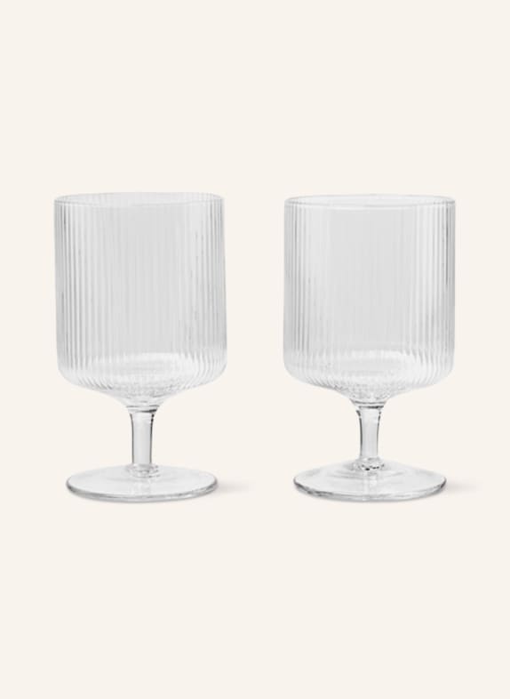 Ferm LIVING Set of 2 wine glasses RIPPLE
