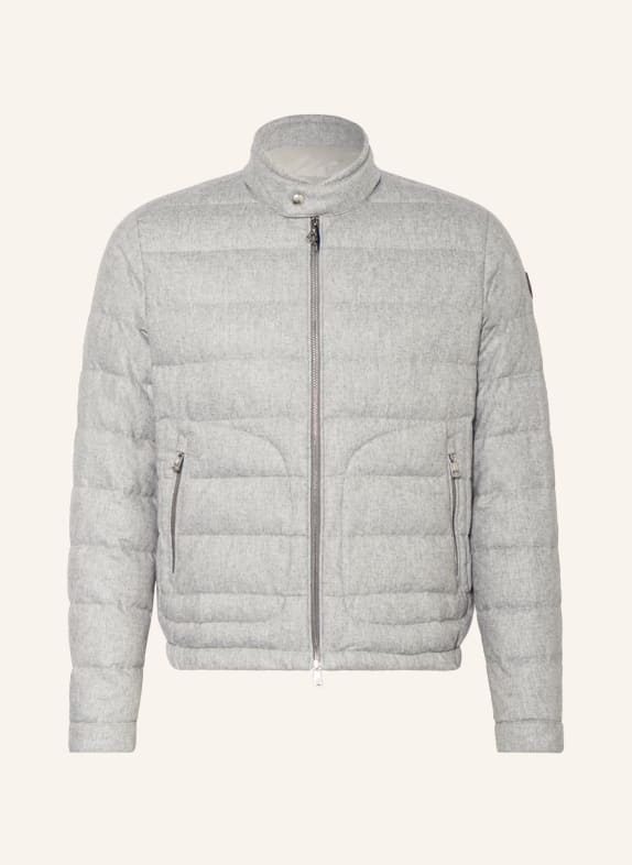 MONCLER Down jacket ACORUS with cashmere LIGHT GRAY