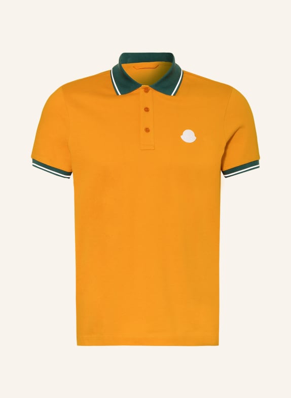 MONCLER Piqué-Poloshirt ORANGE/ GRÜN