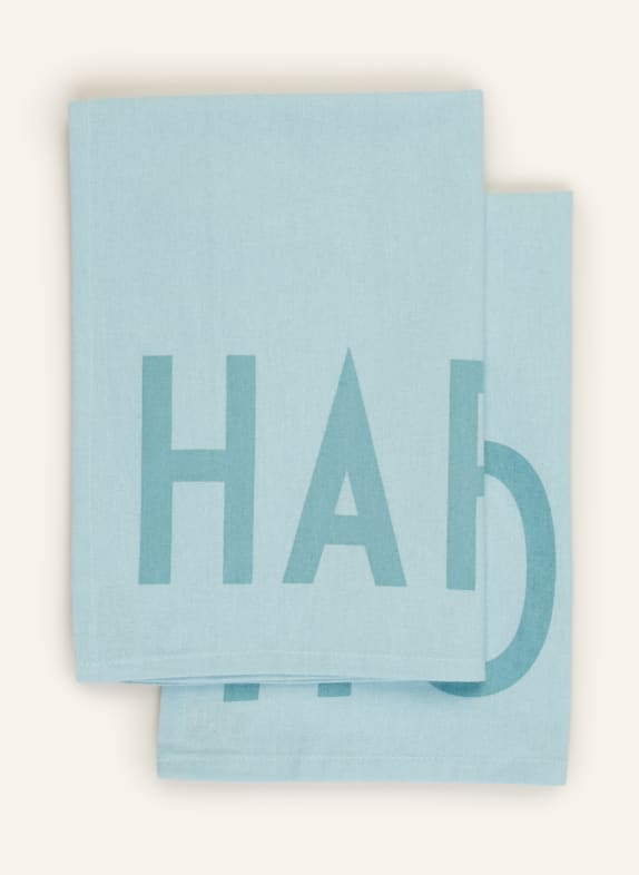DESIGN LETTERS Set of 2 dish towels TURQUOISE