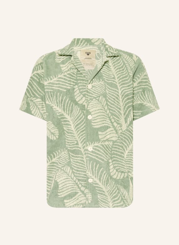 OAS Resort shirt comfort fit in terry cloth GREEN/ CREAM