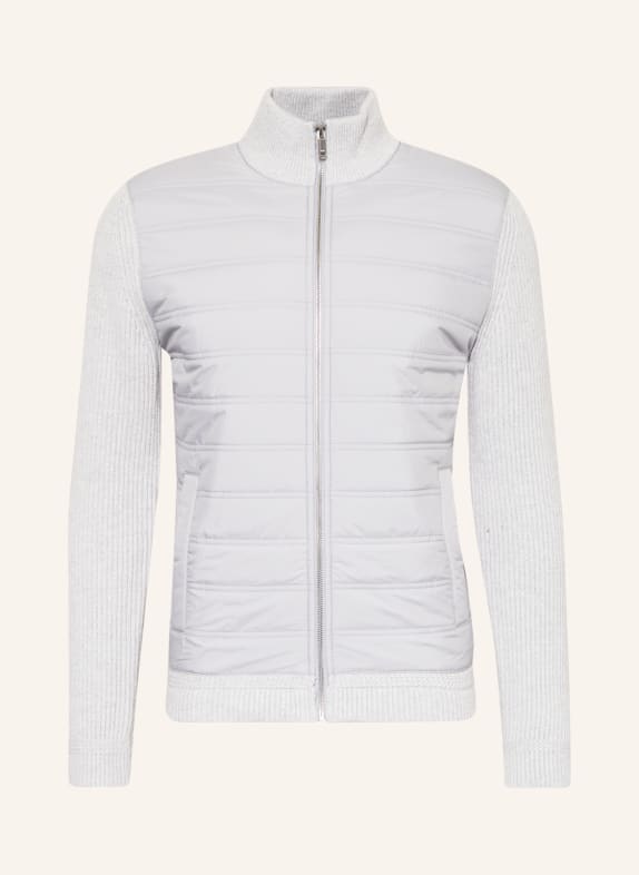REISS Jacket TRAINER in mixed materials LIGHT GRAY