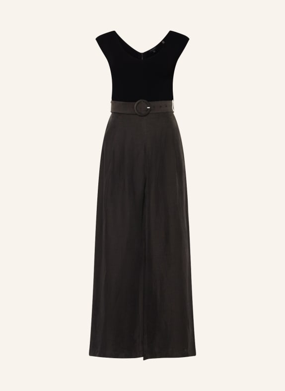 TED BAKER Jumpsuit TABBIAA in mixed materials BLACK