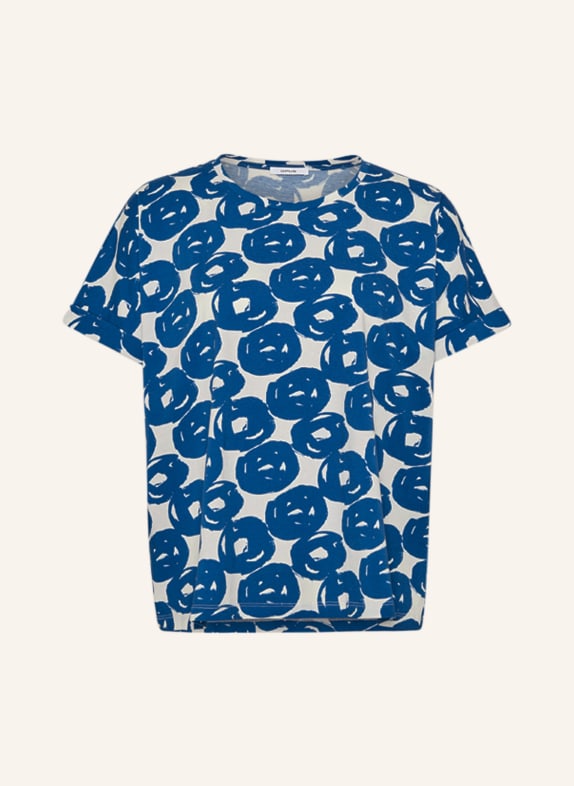 OPUS T-Shirt SELINE WEISS/ BLAU