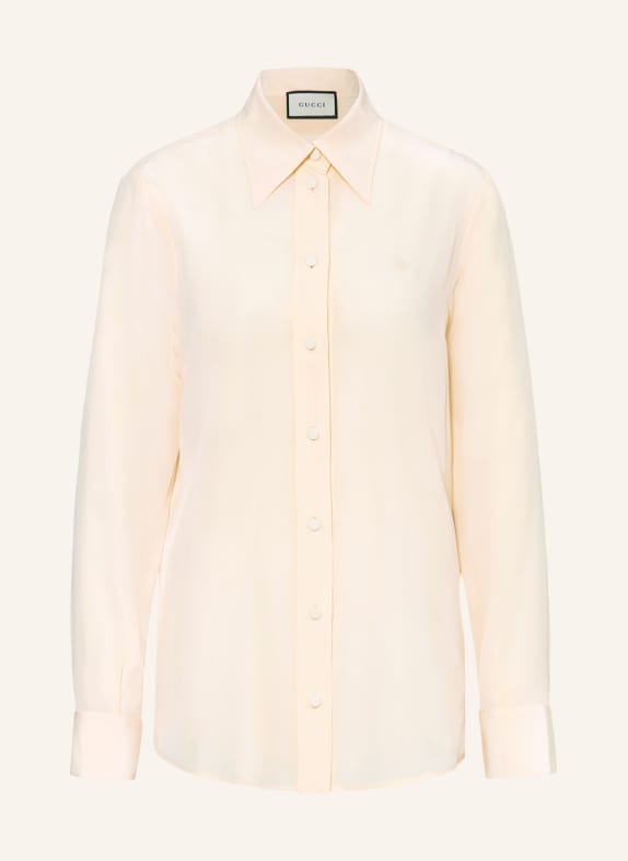 GUCCI Hemdbluse aus Seide HELLGELB
