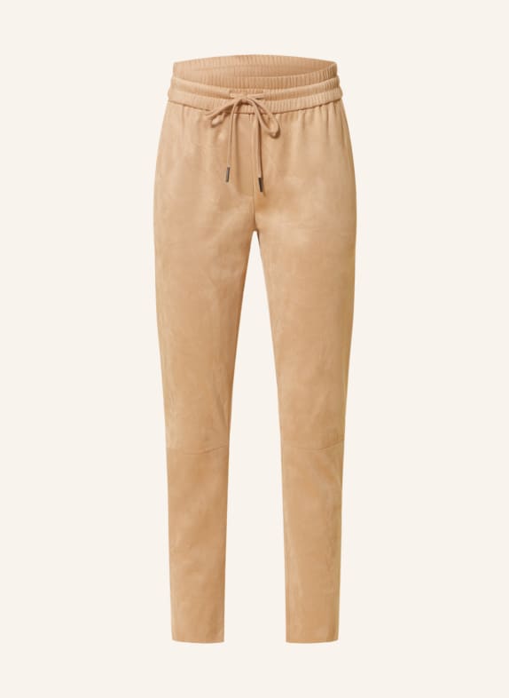 Juvia 7/8 trousers in leather look CAMEL