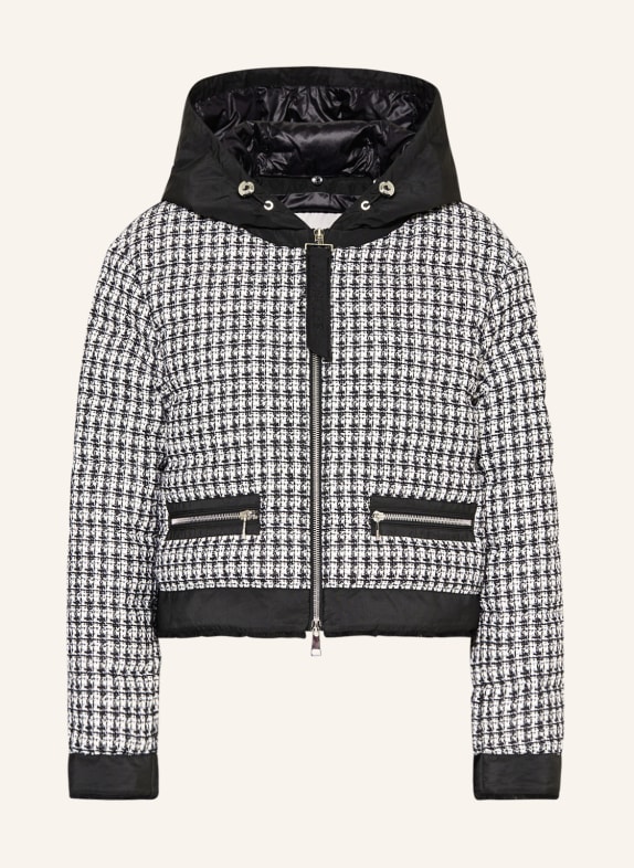 MONCLER Down jacket REMONAY with removable hood BLACK/ CREAM