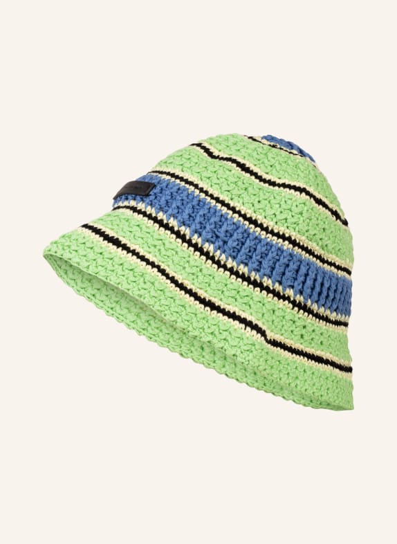 STELLA McCARTNEY Bucket hat LIGHT GREEN/ CREAM/ BLACK