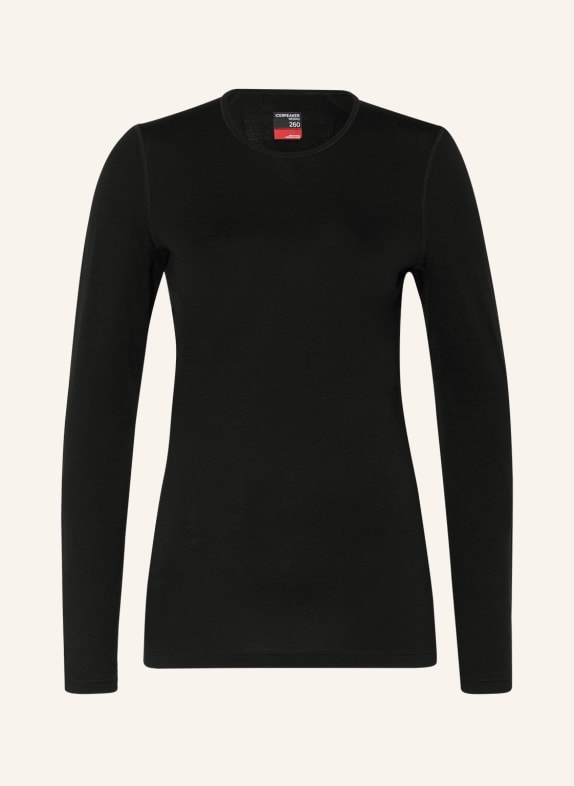 icebreaker Functional shirt 260 TECH in merino wool BLACK