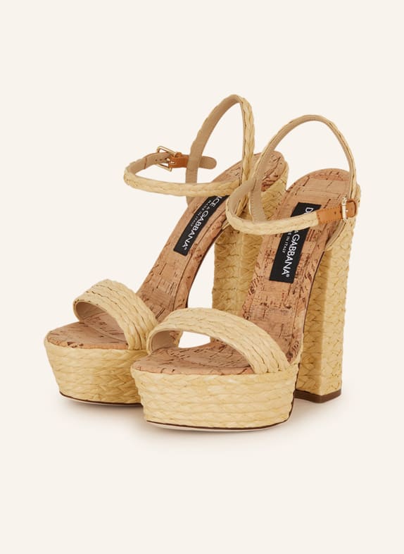 DOLCE & GABBANA Platform sandals ECRU