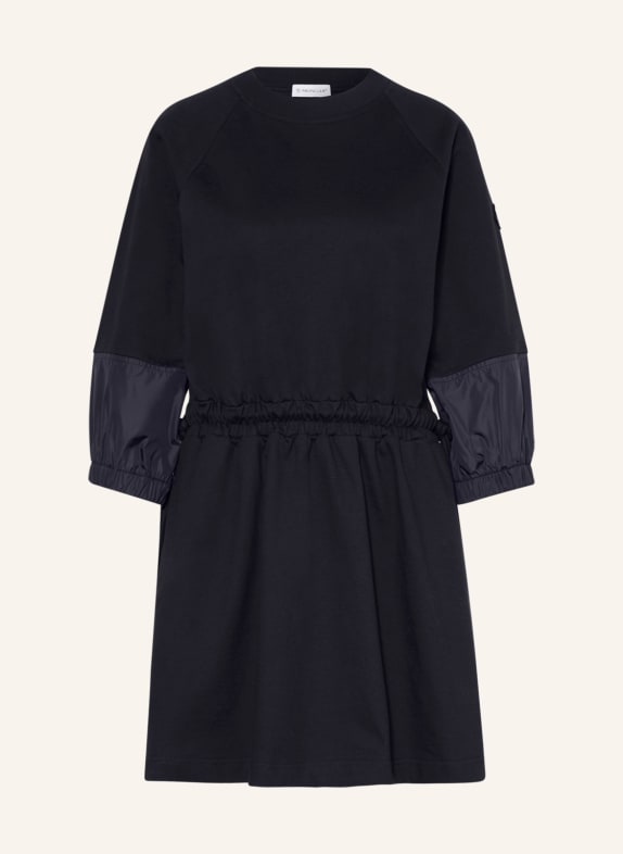 MONCLER Jersey dress with 3/4 sleeves DARK BLUE