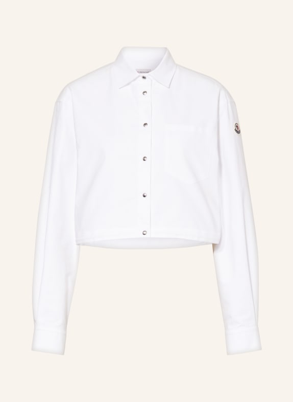MONCLER Cropped shirt blouse WHITE