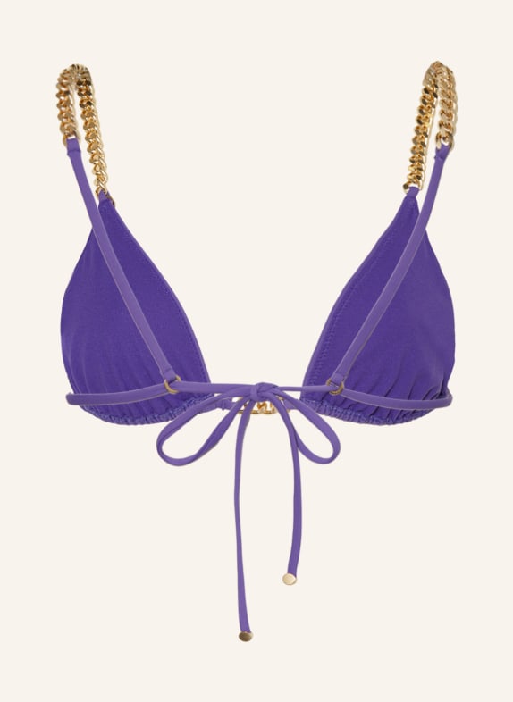 STELLA McCARTNEY SWIMWEAR Triangel-bikinitop LILLA / GULD