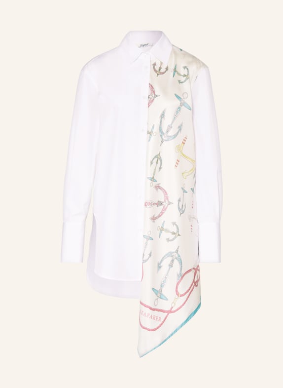 Seafarer Shirt blouse in mixed materials WHITE