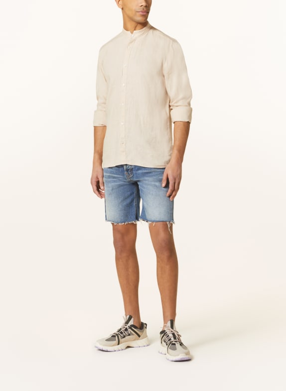 HUGO Leinenhemd ELVORY Slim Fit mit Stehkragen