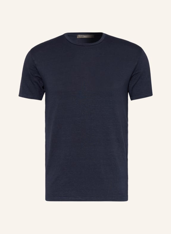 DANIELE FIESOLI T-shirt made of linen DARK BLUE