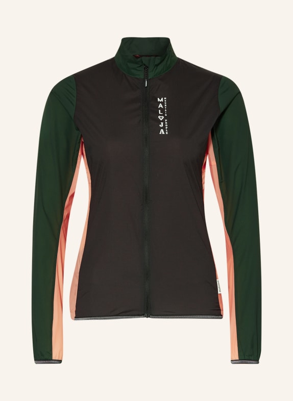 maloja Cycling jacket SEISM BLACK/ LIGHT RED/ DARK GREEN