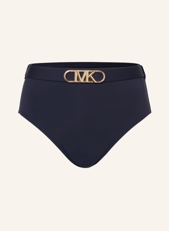 MICHAEL KORS High-waist bikini bottoms SOLIDS DARK BLUE