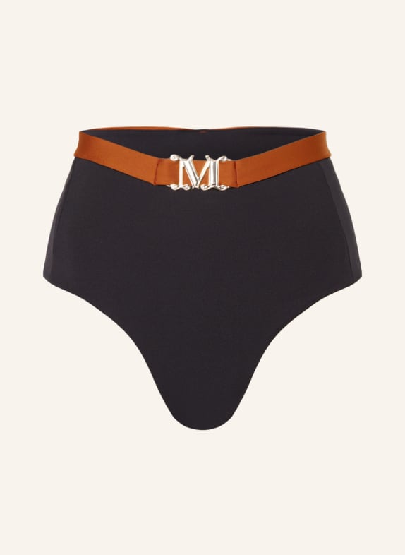 Max Mara BEACHWEAR High waist bikini bottoms SMILLA BLACK/ BROWN