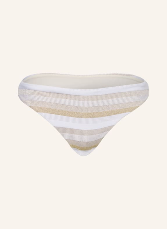 Max Mara BEACHWEAR Basic bikini bottoms SWAMI with glitter thread WHITE/ GOLD