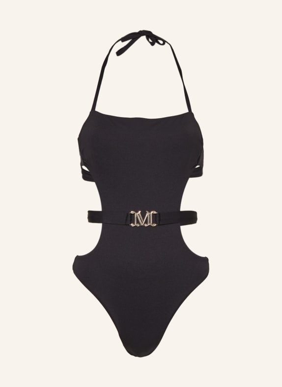 Max Mara BEACHWEAR Halter neck swimsuit CLEO BLACK