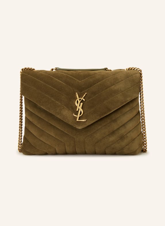 SAINT LAURENT Schultertasche LOULOU MEDIUM OLIV