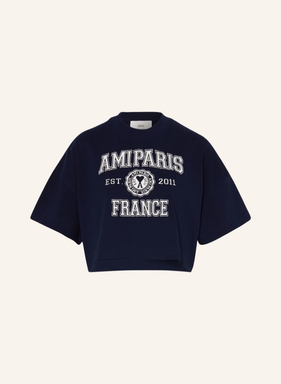 AMI PARIS Cropped shirt DARK BLUE